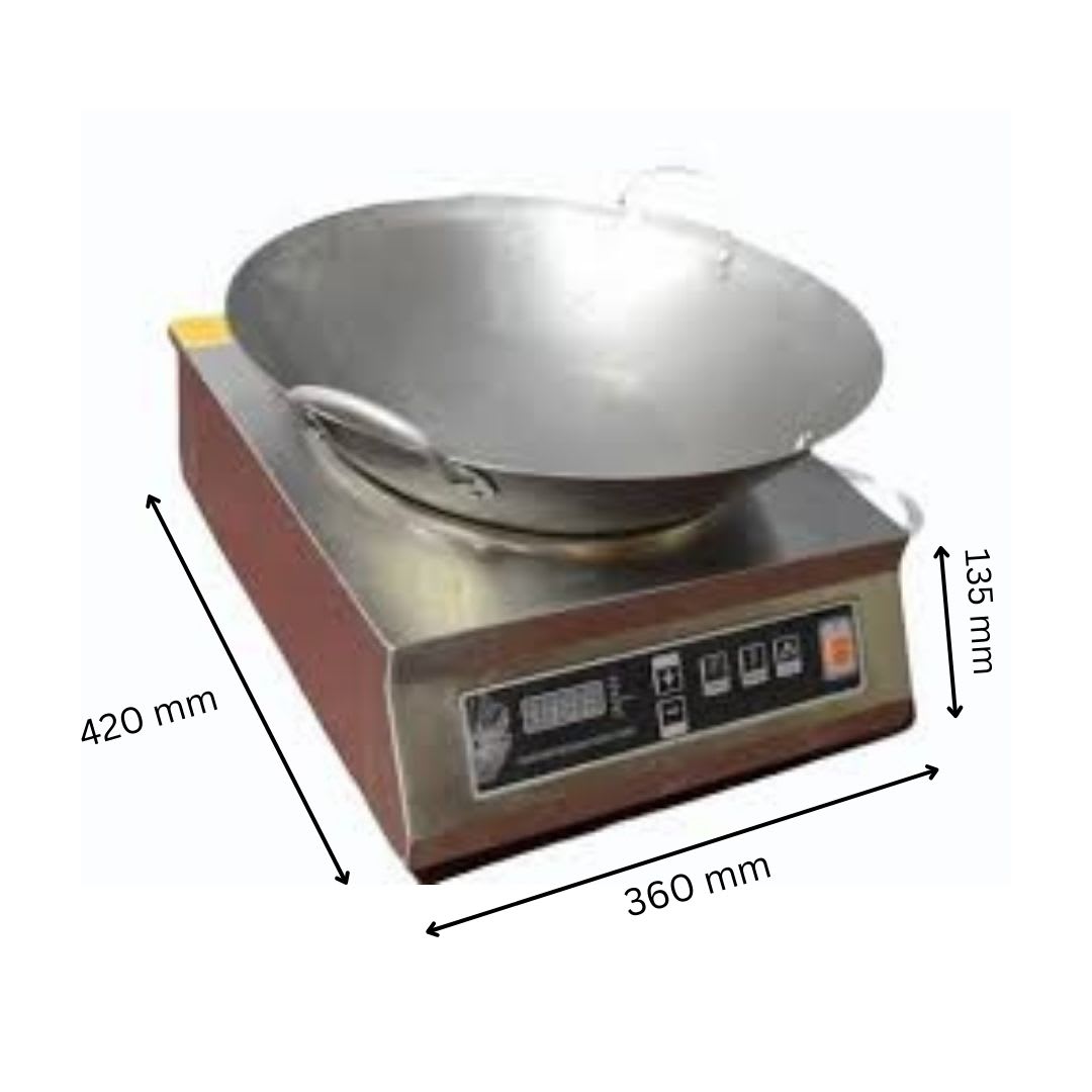 Veratti Full SS Premium Induction - K3 | 3500W | Square | Wok Base (with 40cm Wok) | Switch Model — view 2