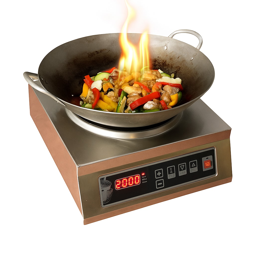Veratti Full SS Premium Induction - K3 | 3500W | Square | Wok Base (with 40cm Wok) | Switch Model — view 3