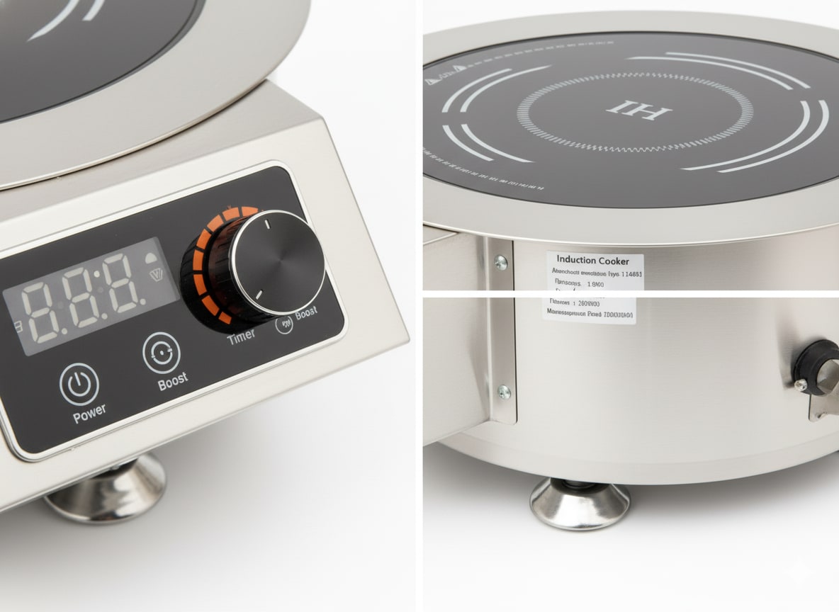 Veratti Full SS Premium Induction- 328(C06) | 3500W | Round | Flat Base | Touchscreen + Knob Model — view 5
