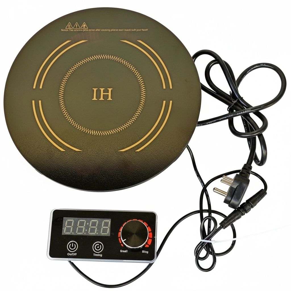Veratti Full Black Body Induction - 288(C06) | 2500W | Round | Flat Base | Removable Adapter & Touchscreen + Knob Model — view 7