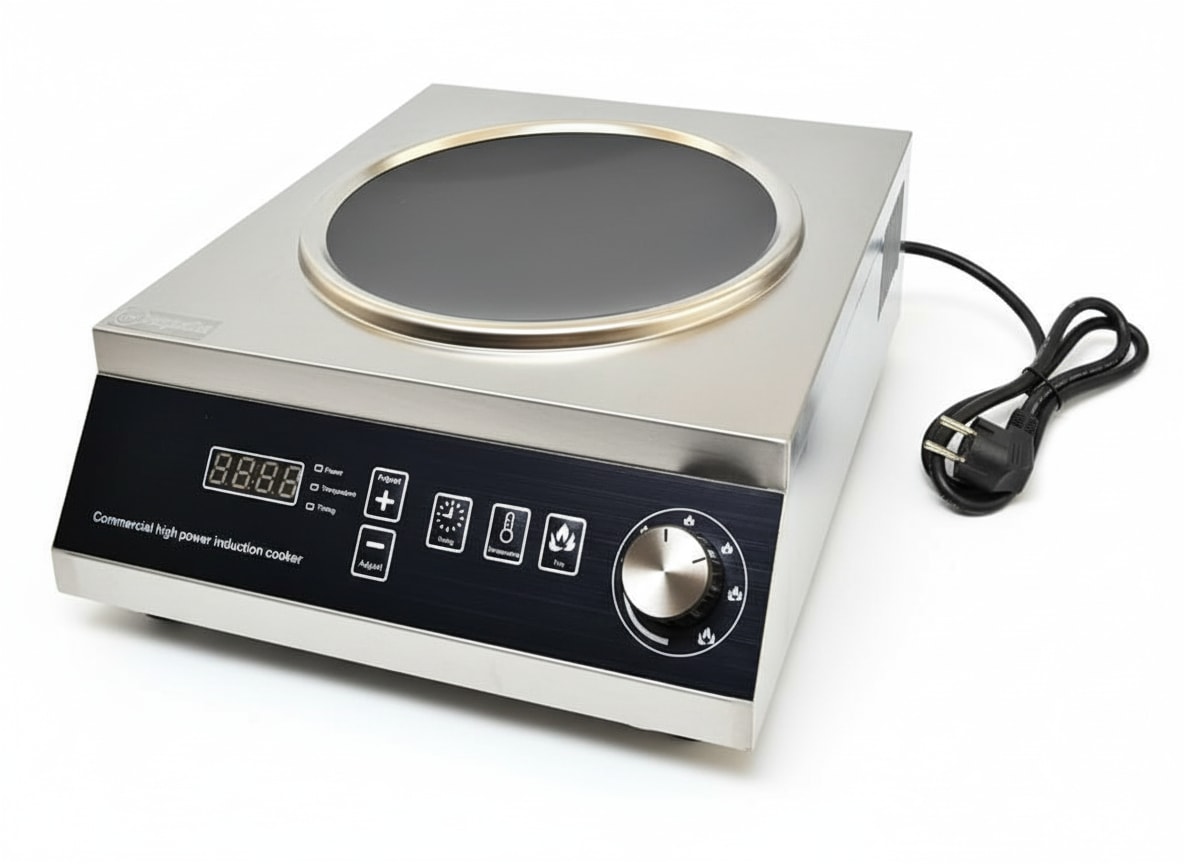 Zapata Full SS Induction - WLX2A | 3500W | Square | Wok Base | Switch + Knob Model — view 5