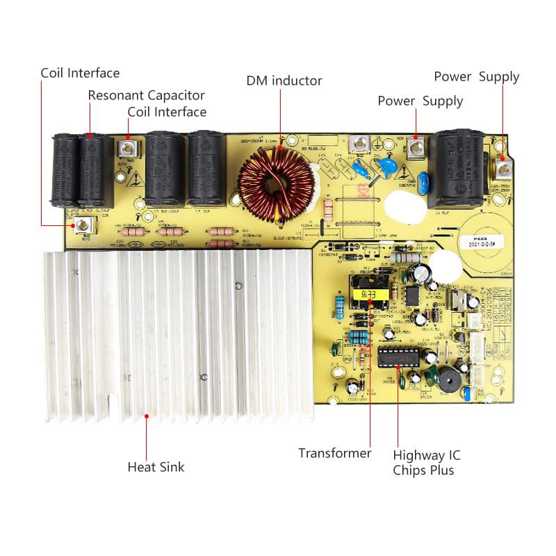 Spares for Electric Eco Induction 3kW Flat Base - PCB Sensor + Circuit Board