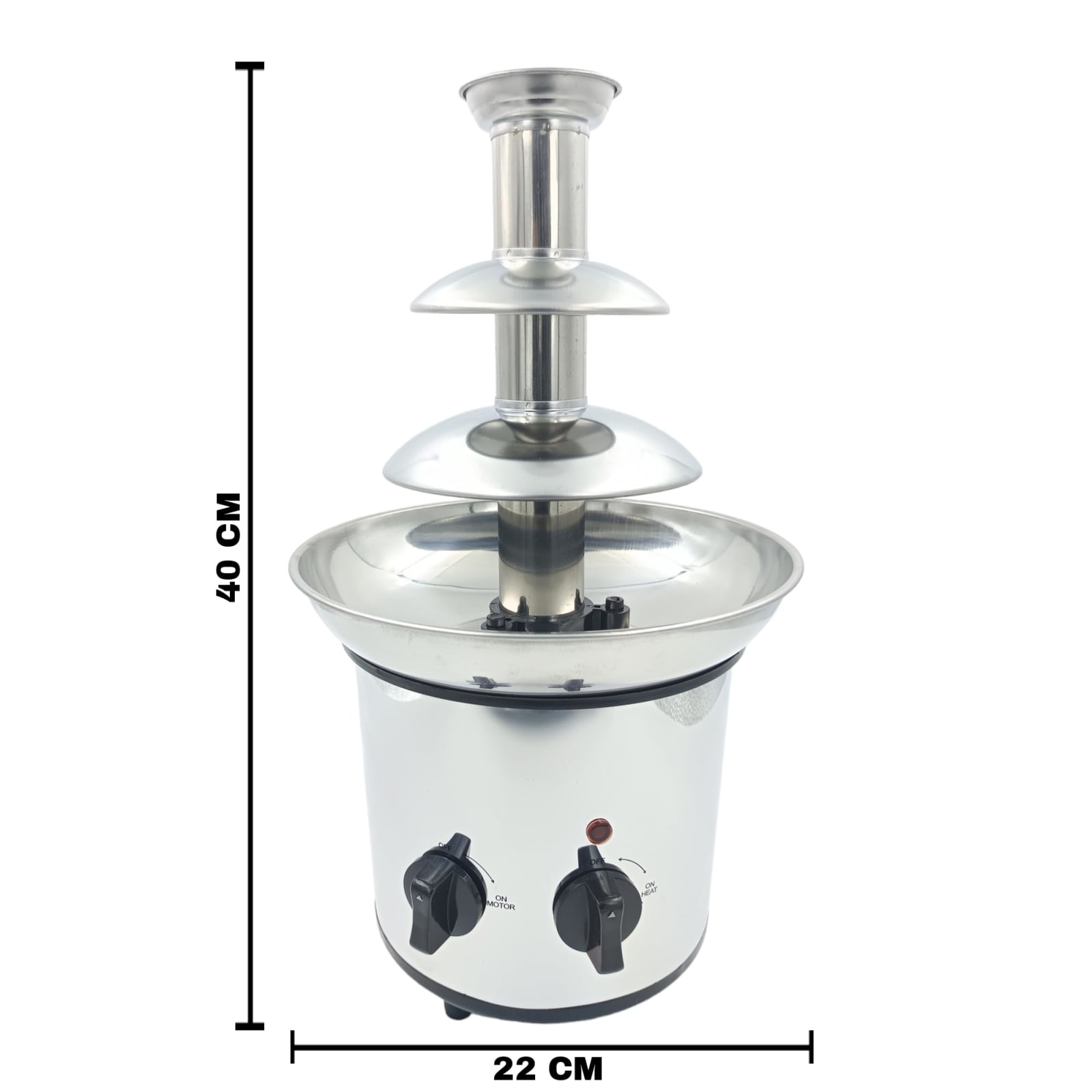 Electric SS Body Chocolate Fountain 3 Layers 40cm — view 2