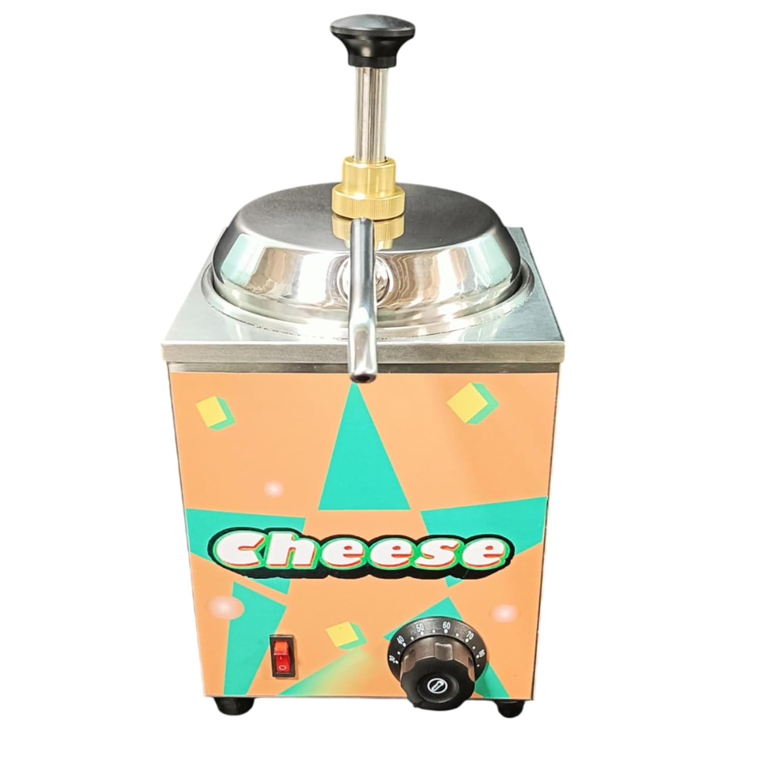 Electric SS Choco/Cheese Warmer with Pump Dispenser - Heavy