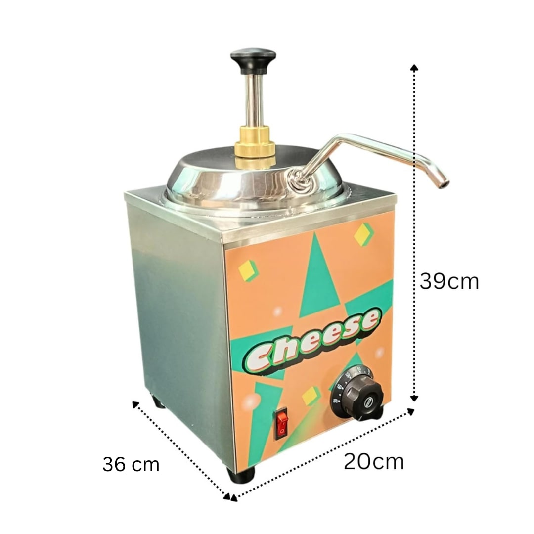 Electric SS Choco/Cheese Warmer with Pump Dispenser - Heavy — view 2
