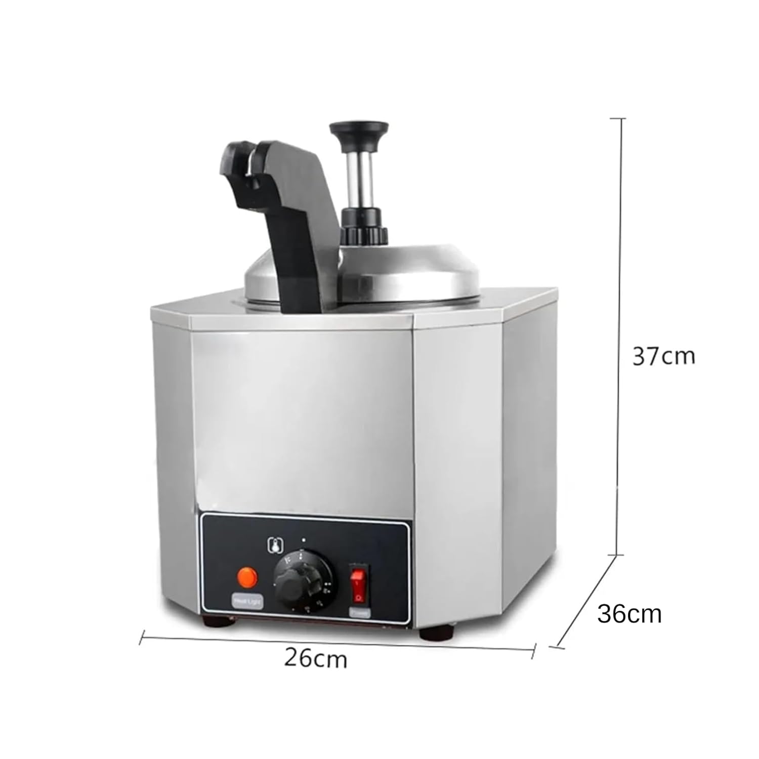 Electric SS Choco/Cheese Warmer with Pump Dispenser - Super Heavy — view 2