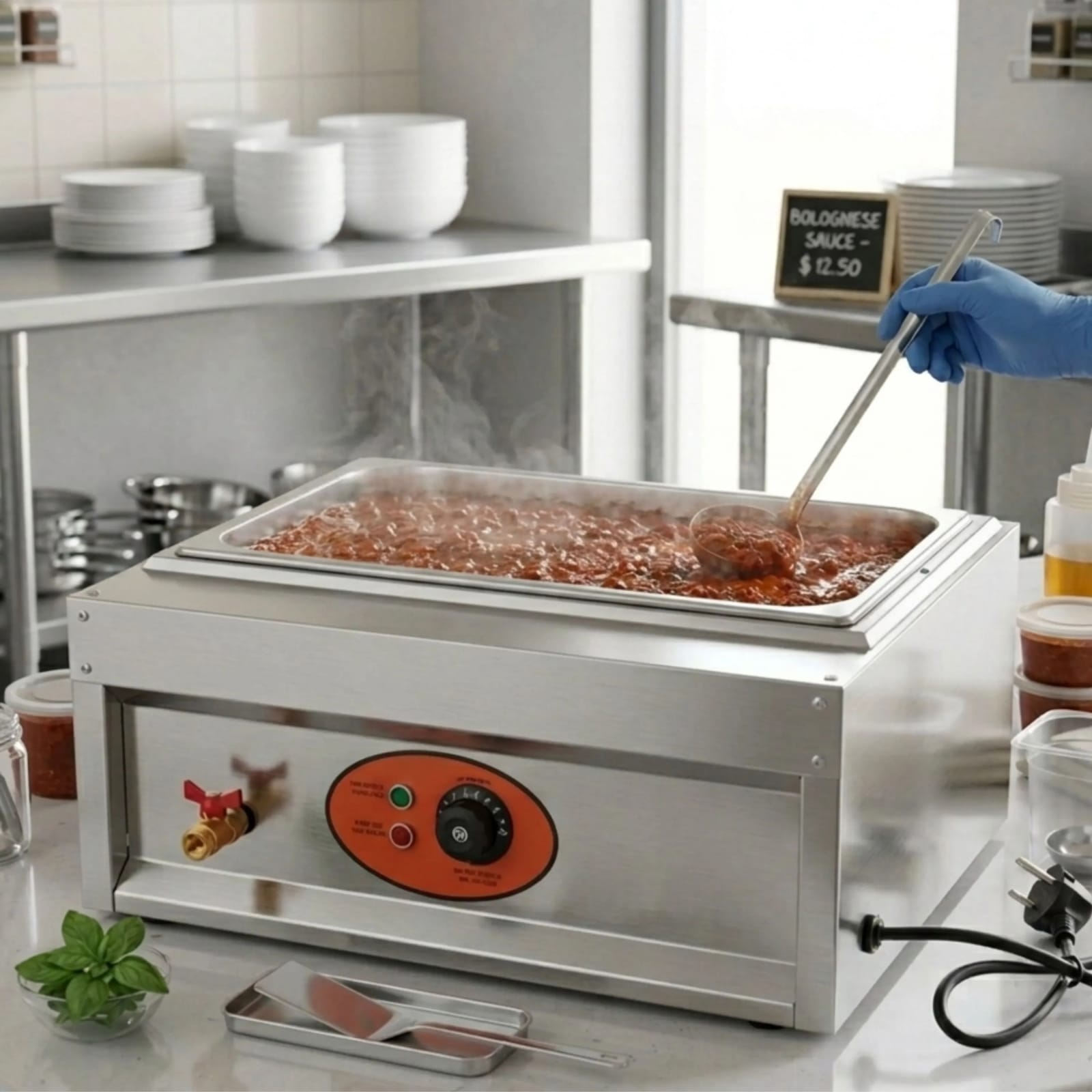 Electric Bain Marie without Glass - 1 Compartment (1 GN Pan of 1/1 150mm ~ 18L/Pan)