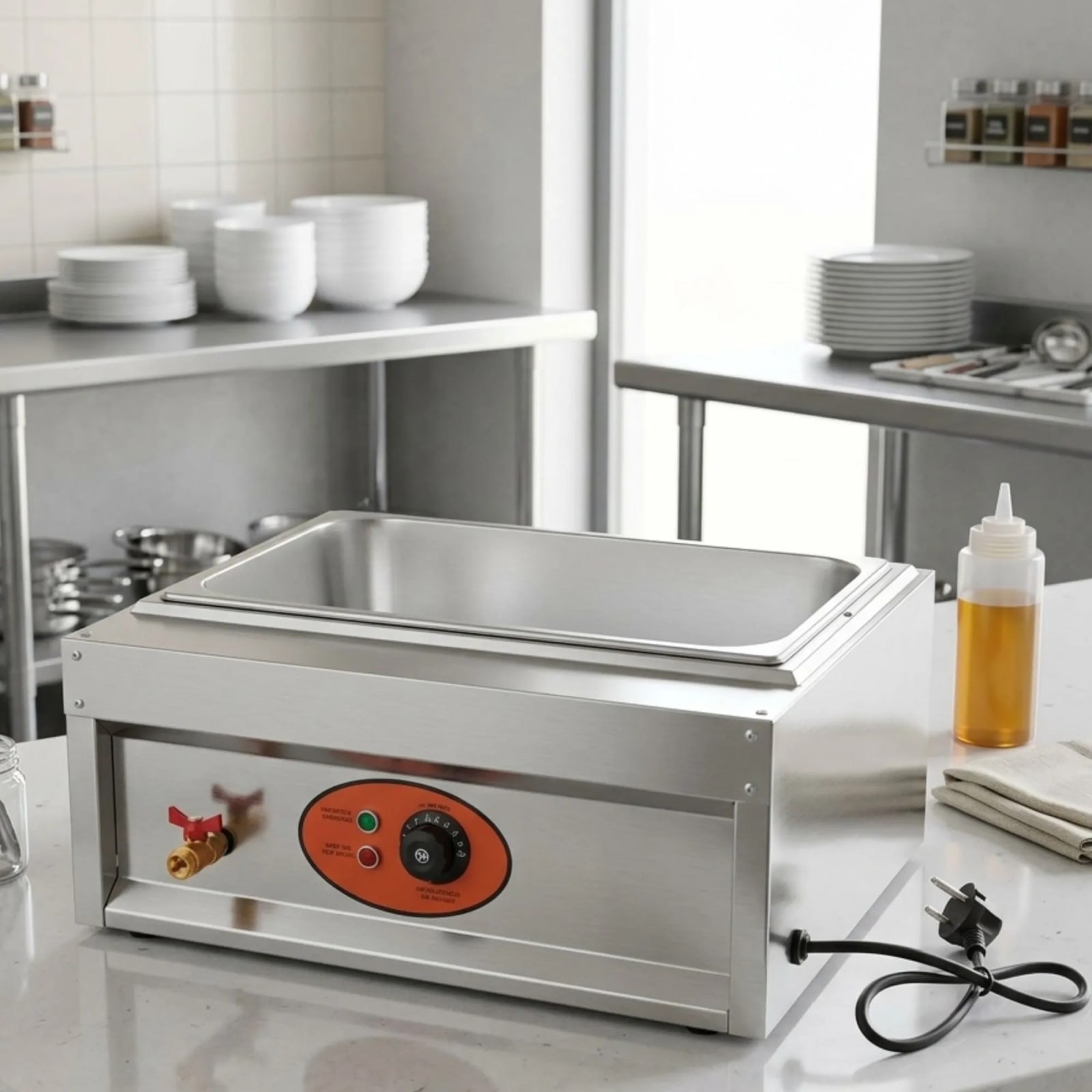 Electric Bain Marie without Glass - 1 Compartment (1 GN Pan of 1/1 150mm ~ 18L/Pan) — view 4