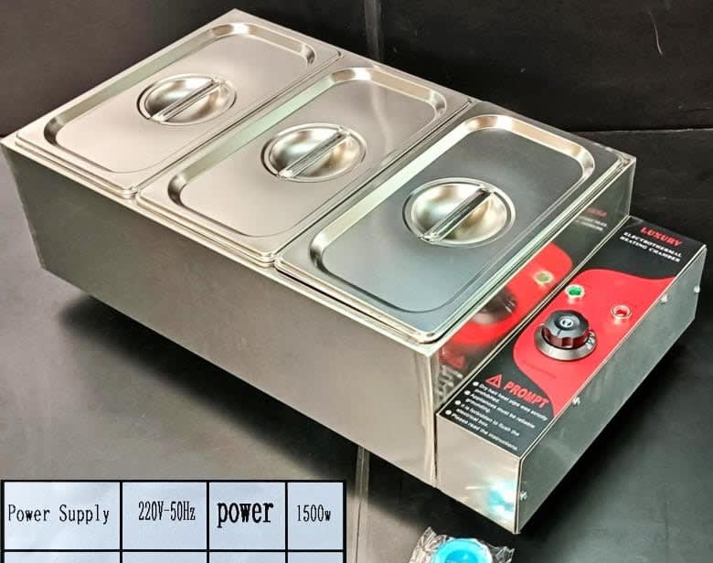 Electric Bain Marie without Glass - 3 Compartments (3 GN Pans of 1/3 150mm ~ 5.5L/Pan) — view 9