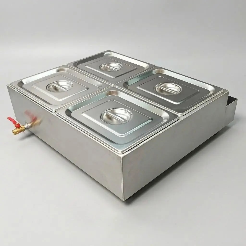 Electric Bain Marie without Glass - 4 Compartments (4 GN Pans of 1/2 150mm ~ 8.5L/Pan) — view 4