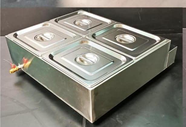Electric Bain Marie without Glass - 4 Compartments (4 GN Pans of 1/2 150mm ~ 8.5L/Pan) — view 7