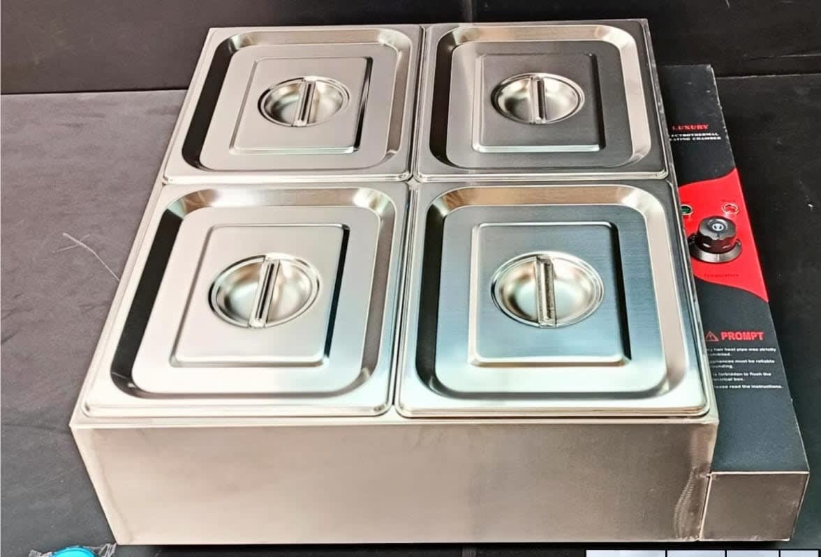 Electric Bain Marie without Glass - 4 Compartments (4 GN Pans of 1/2 150mm ~ 8.5L/Pan) — view 8