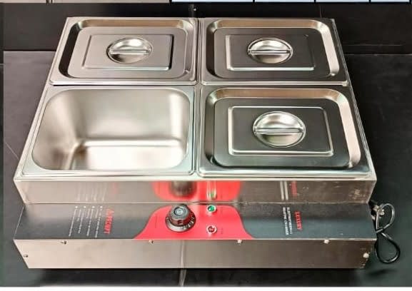 Electric Bain Marie without Glass - 4 Compartments (4 GN Pans of 1/2 150mm ~ 8.5L/Pan) — view 9