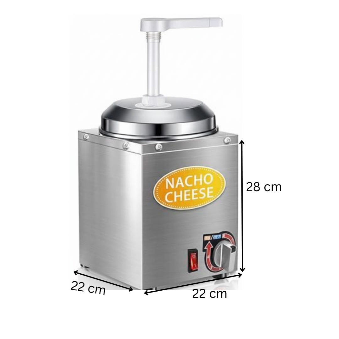 Electric SS Choco/Cheese Warmer with Plastic Pump Dispenser — view 2