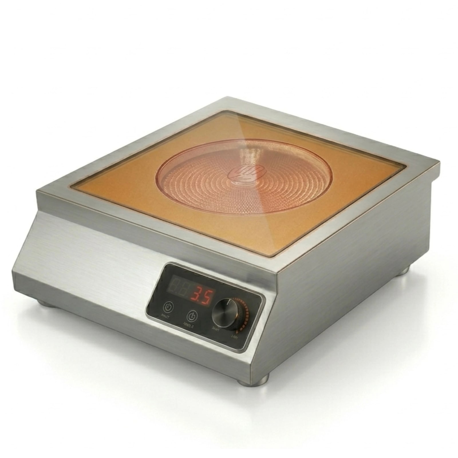 Veratti Electric Infrared Induction - T1PT | 3500W | Square | Ceramic Top | Flat Base | Touchscreen + Knob Model — view 6