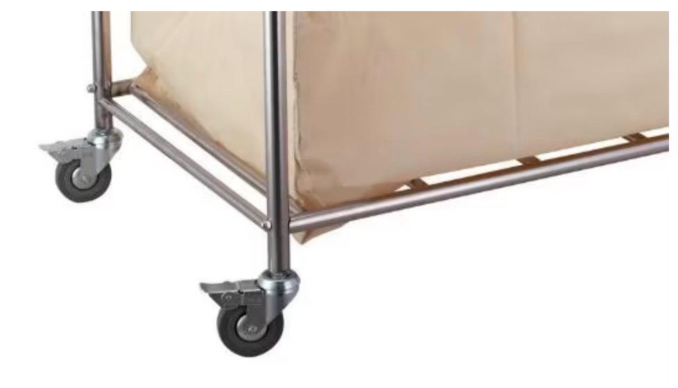 SS Rectangle Laundry Trolley with Linen Bag — view 5