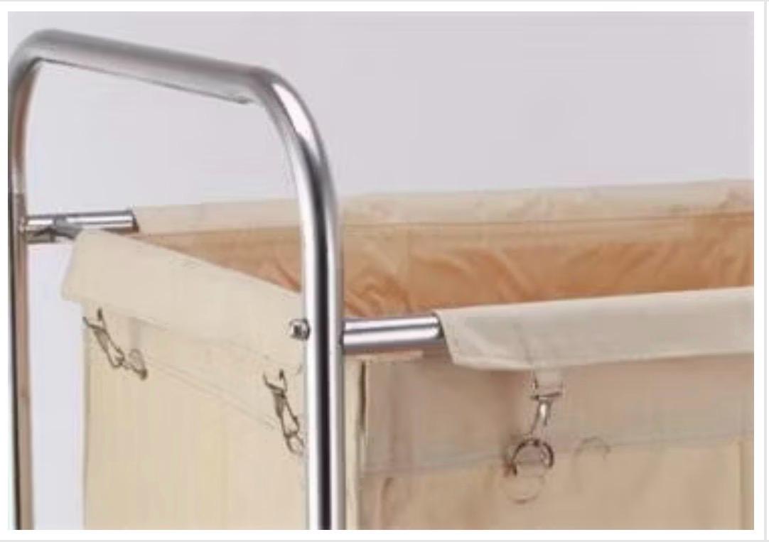 SS Rectangle Laundry Trolley with Linen Bag — view 6