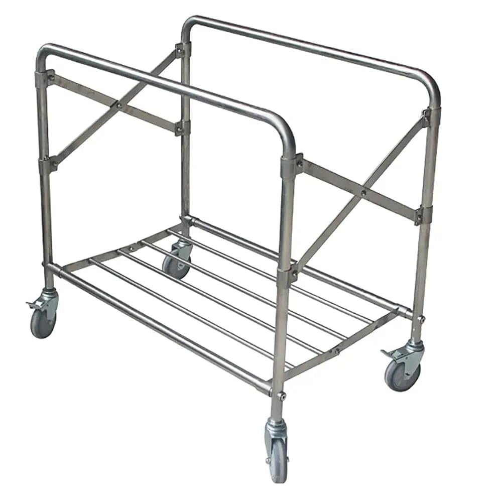 SS Collapsible & Foldable Rectangle Laundry Trolley with Linen Bag — view 7