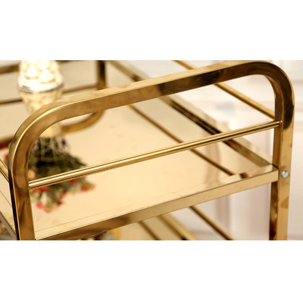 Golden Premium Rectangle 3 Layer Service Trolley — view 4