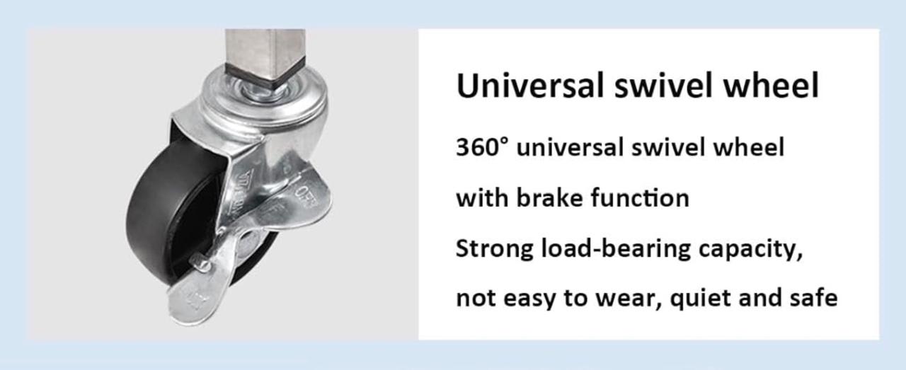 SS Baking Tray Trolley with 15 Slots & Lockable Wheels — view 6
