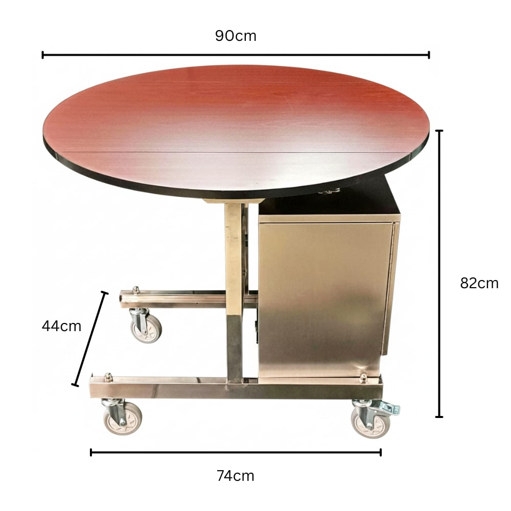 Food Warmer Trolley with SS 2 Layer Electric Hot Box Cabinet — view 2