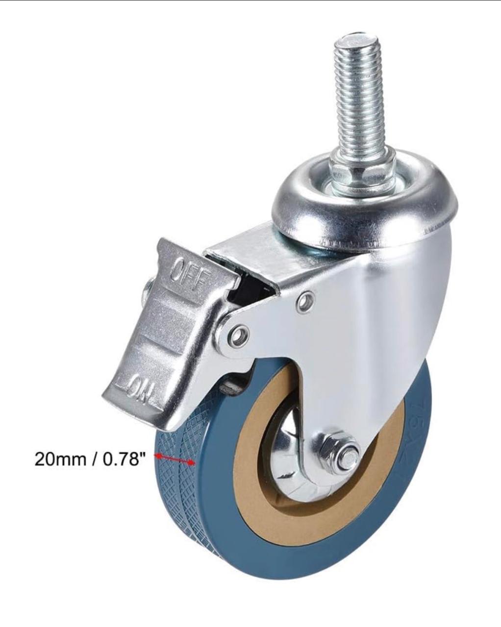 Spares for Laundry Trolley - Wheel with Brake — view 3