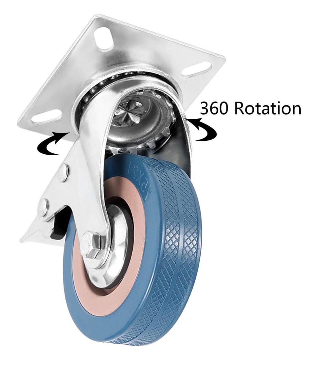Spares for Laundry Trolley - Wheel with Brake — view 4