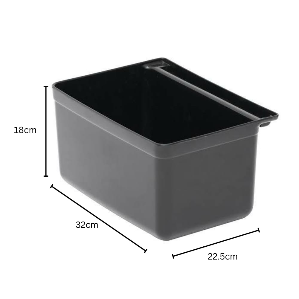 Spares for ABS Plastic Black 3 Layer Service Trolley - Black Plastic Lockable Bin Small — view 2