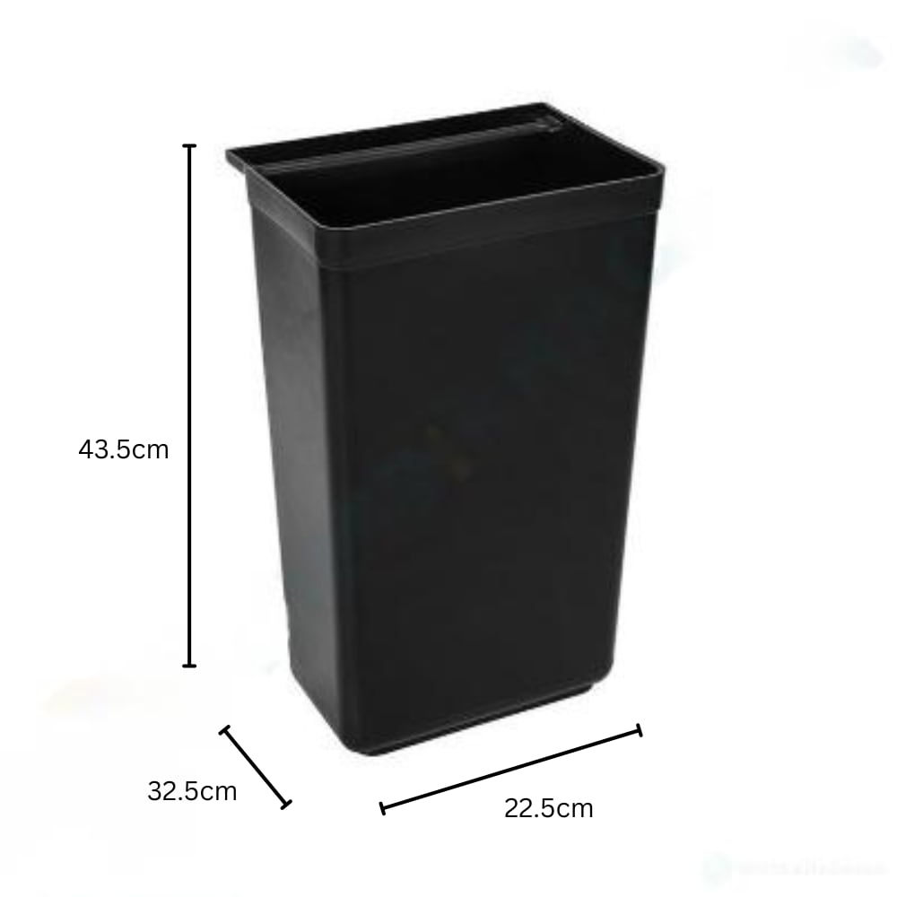 Spares for ABS Plastic Black 3 Layer Service Trolley - Black Plastic Lockable Bin Big — view 2