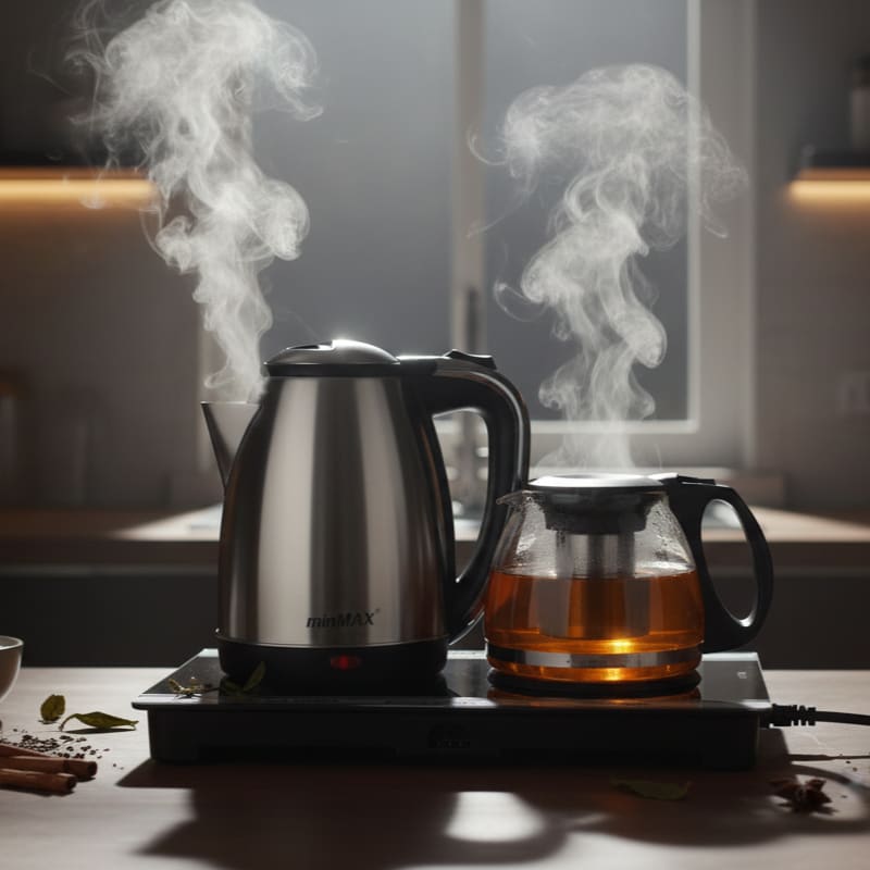 Electric Dual Heating Minimax Hot Plate with Cordless Kettle 2L & Coffee Maker with Filtration — view 4