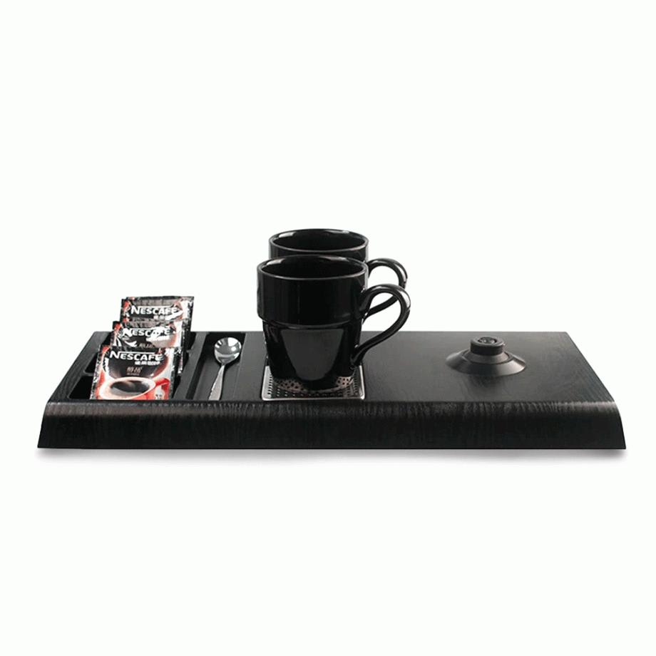 Electric ABS Tray with Straw, Sachet Holder & Inbuilt Socket for Kettle Heating — view 6