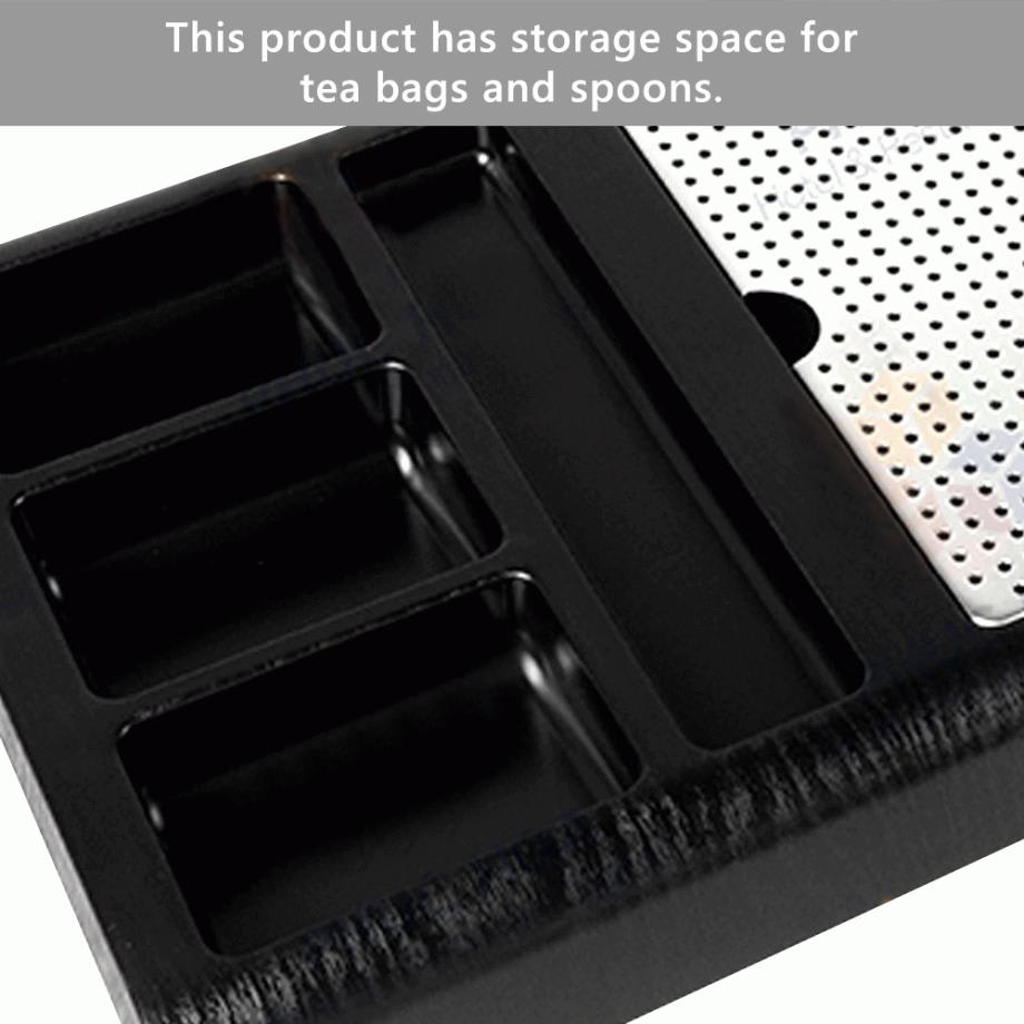 Electric ABS Tray with Straw, Sachet Holder & Inbuilt Socket for Kettle Heating — view 7