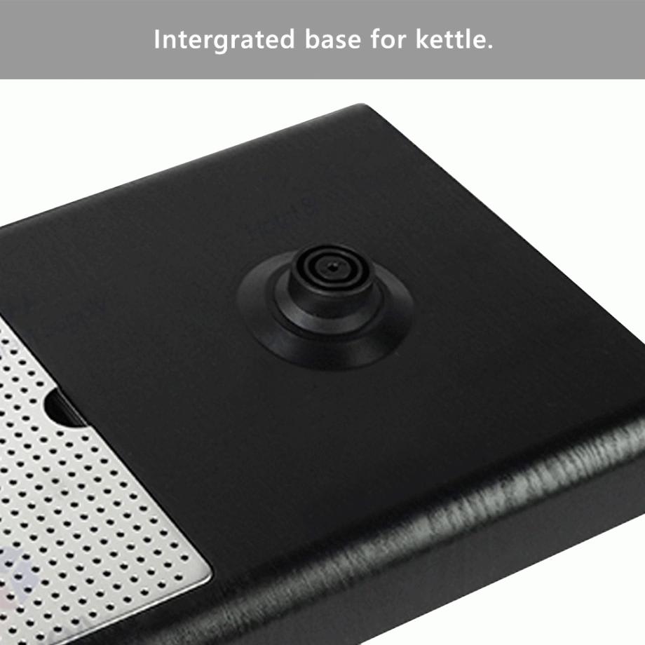 Electric ABS Tray with Straw, Sachet Holder & Inbuilt Socket for Kettle Heating — view 8