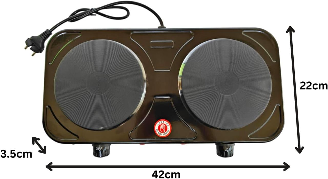 Electric Double Decanter Warmer - 160W Burnomatic Hot Plate with Dual Heating Zones — view 2