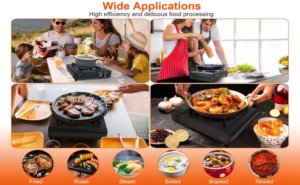 Portable Gas Stove Dual Function with Carry Case - Works in Can & Tank Cylinders — view 3