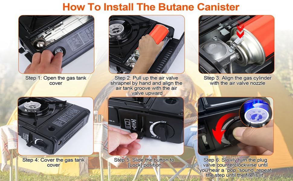 Portable Gas Stove Dual Function with Carry Case - Works in Can & Tank Cylinders — view 4