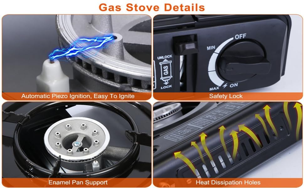 Portable Gas Stove Dual Function with Carry Case - Works in Can & Tank Cylinders — view 5