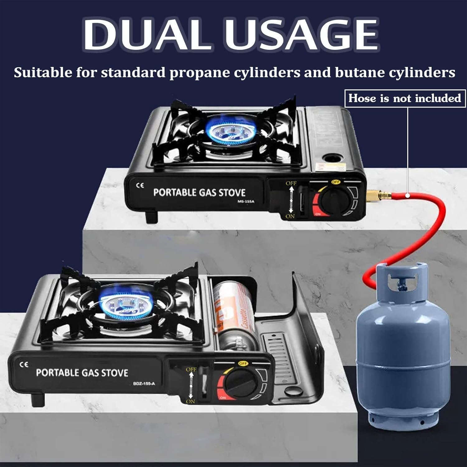 Portable Gas Stove Dual Function with Carry Case - Works in Can & Tank Cylinders — view 7