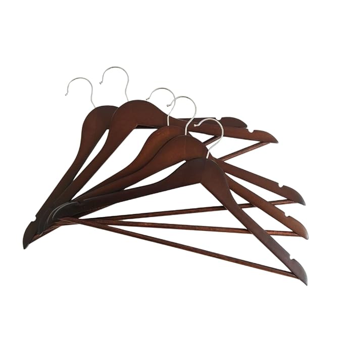 Natural Wooden Premium Walnut Brown Hanger — view 10