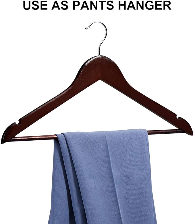 Natural Wooden Premium Walnut Brown Hanger — view 6