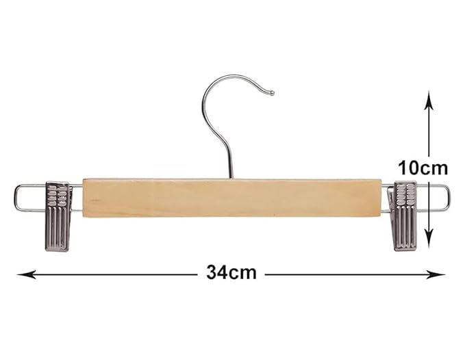 Wooden Regular Hanger with Clips — view 2