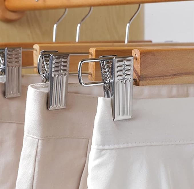Wooden Regular Hanger with Clips — view 4