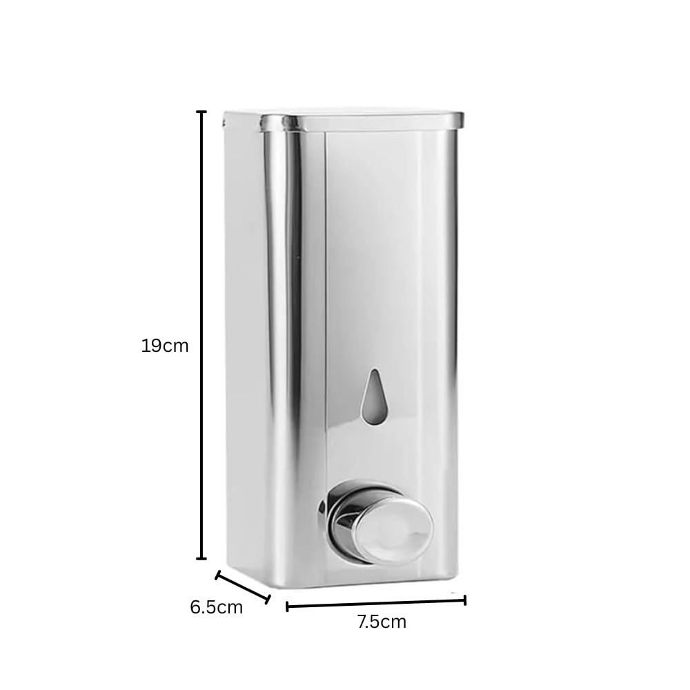 SS Premium Soap Dispenser with Manual Press Function - 250ml Silver — view 2