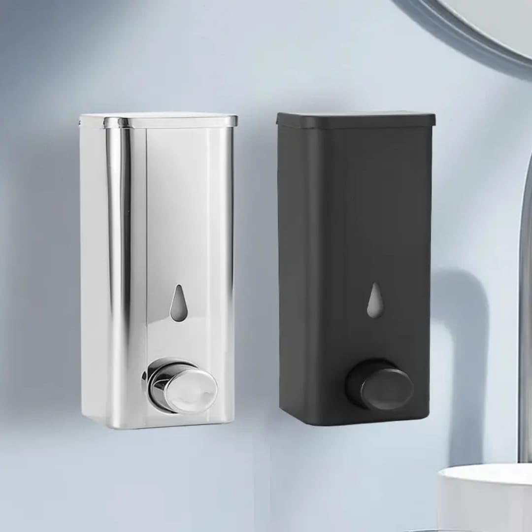 SS Premium Soap Dispenser with Manual Press Function - 250ml Silver — view 8