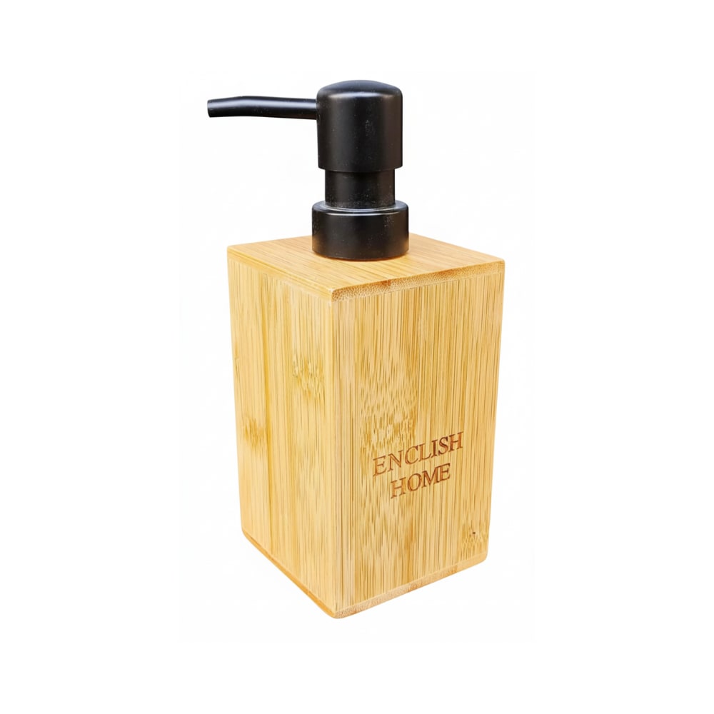 Wooden Bamboo Liquid Soap/Sanitizer Dispenser with Black Cap - 250ml — view 4