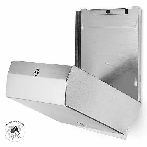 SS Wall Mountable Rectangle Tissue Holder — view 6