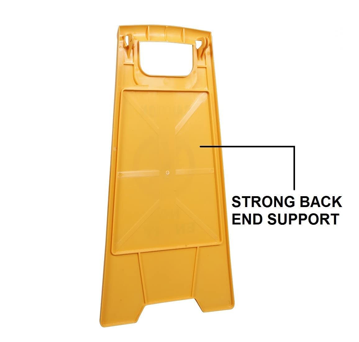 Virgin Plastic Yellow Sign Board with Double Sided Text - "Cleaning in Progress" — view 4
