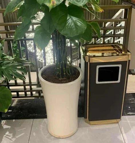 Black & Golden SS Ash + Trash Bin with Inner Storage Bucket — view 8