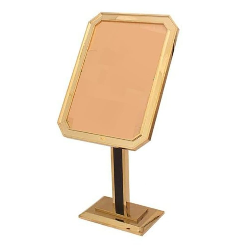 Golden Display Stand - A2 Size Board with 8 Sided Frame & Square Pole