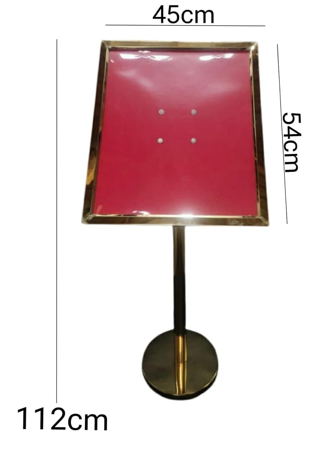 Golden Display Stand - A2 Size Board with 4 Sided Frame & Round Pole — view 2
